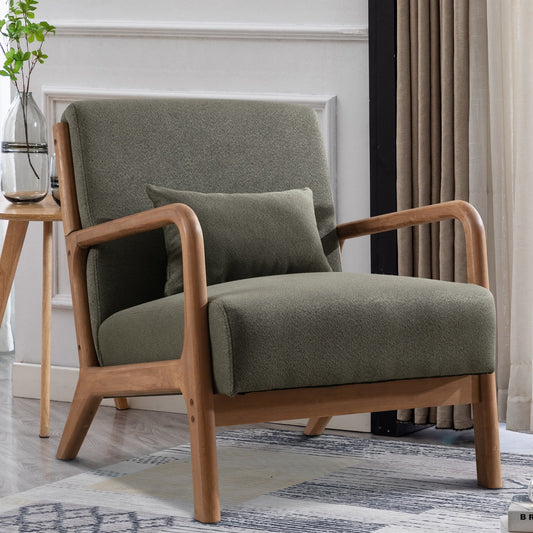 Mid Century Modern Accent Chair, Green