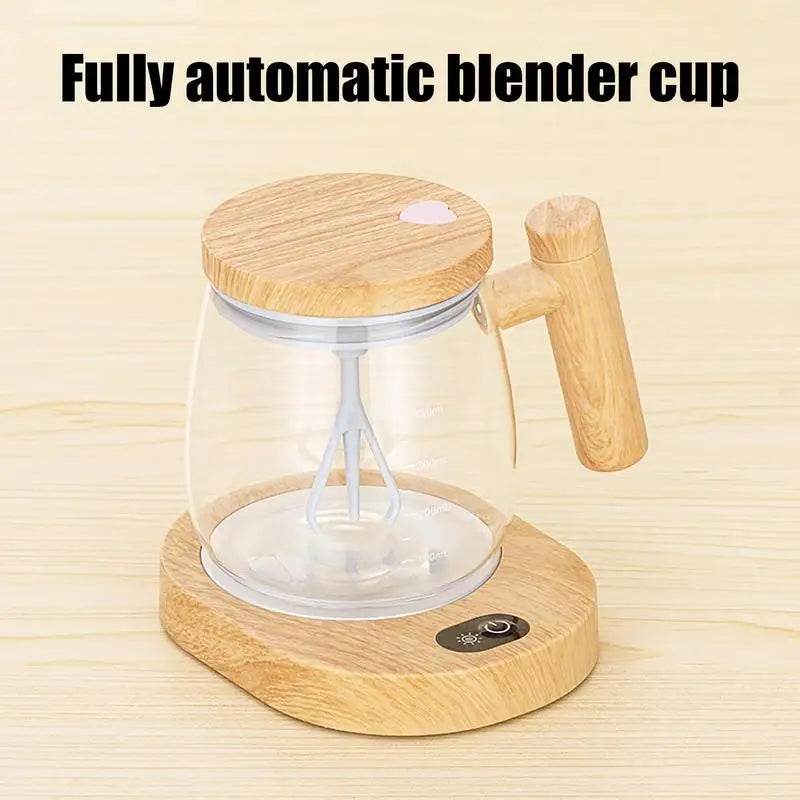 Self Stirring Coffee Mug with Handle 400Ml Electric Stirring Mug 7000Rpm High Speed Self Mixing Mug Glass Self Stirring Cup