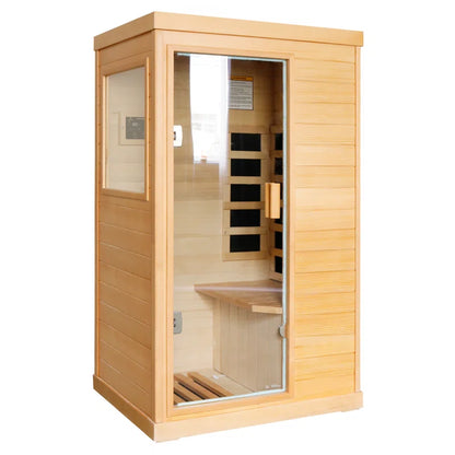 Far Infrared Sauna Home Sauna Spa Room Low-Emf Canadian Hemlock Wood 800W Indoor Saunas